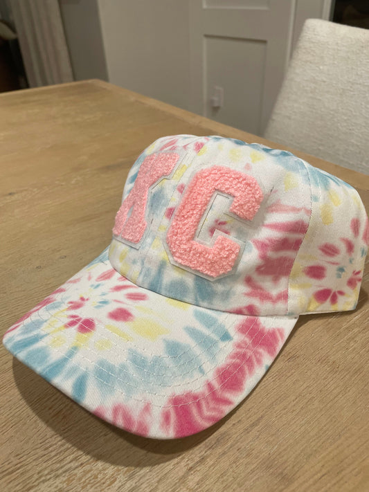 KC Pink Chenille Tie-Dye Dad Hat