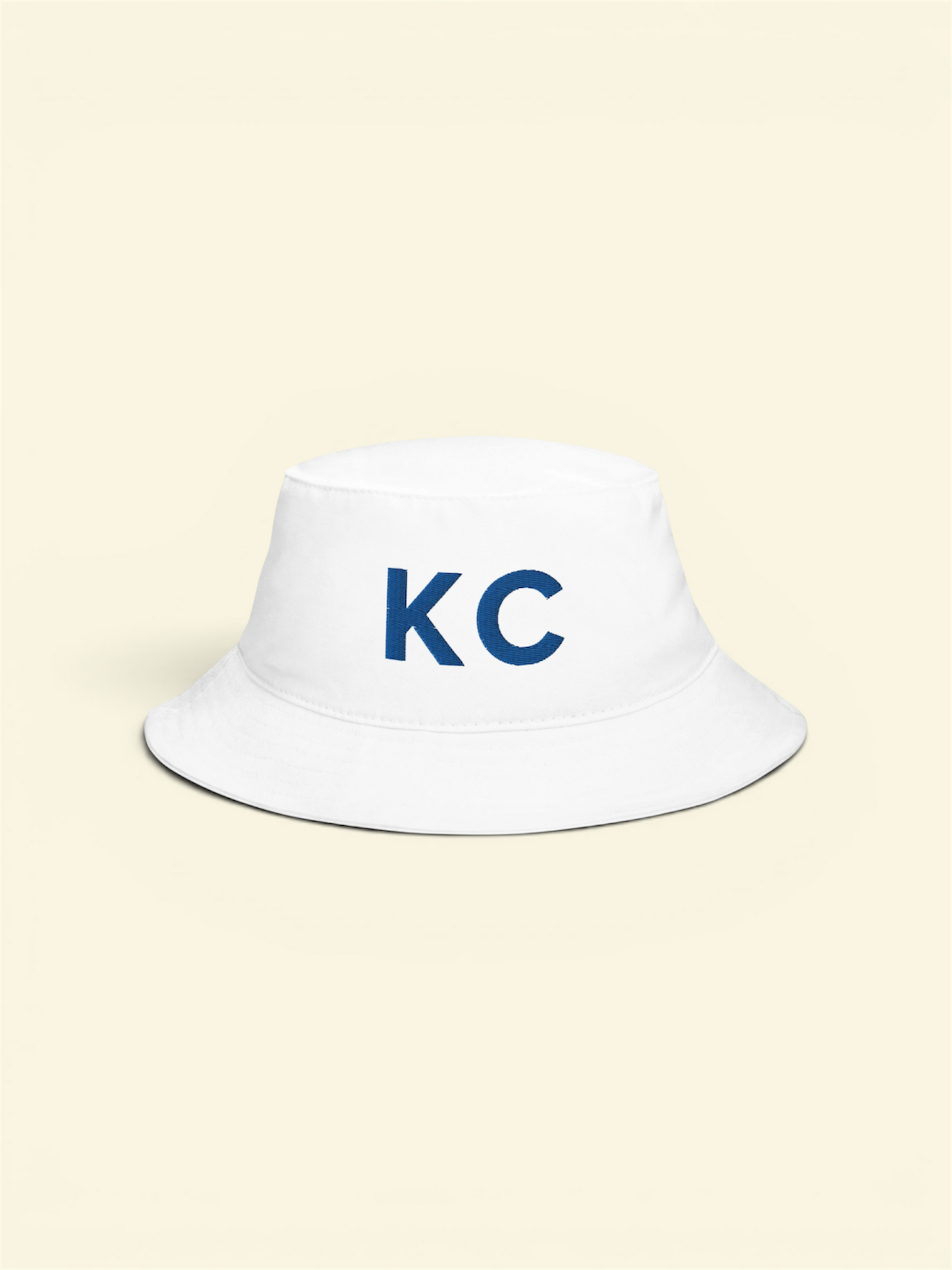 Kansas City Embroidered Bucket Hat - White/Royal