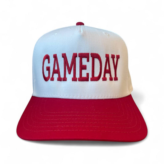GAMEDAY snapback with 15 patch red and white Kansas City hat