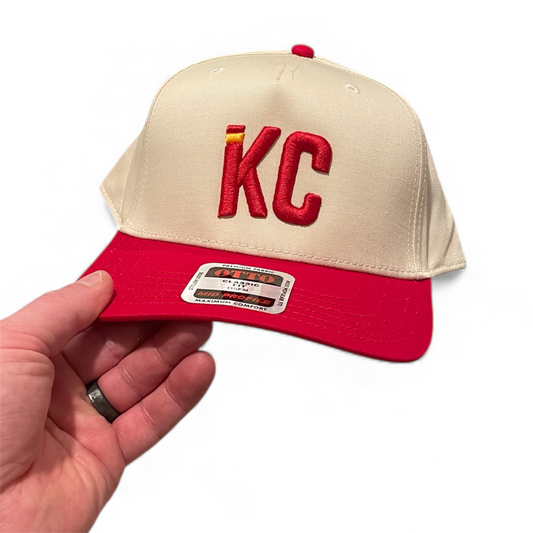 kc snapback hat red and gold