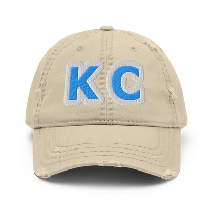 KC Distressed Dad Hat – Khaki