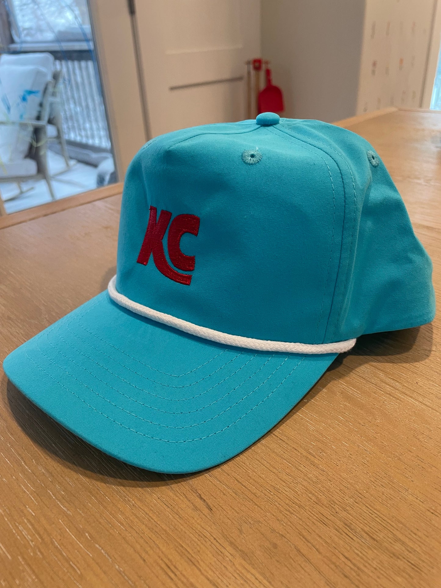KC Rope Hat – Teal & Red