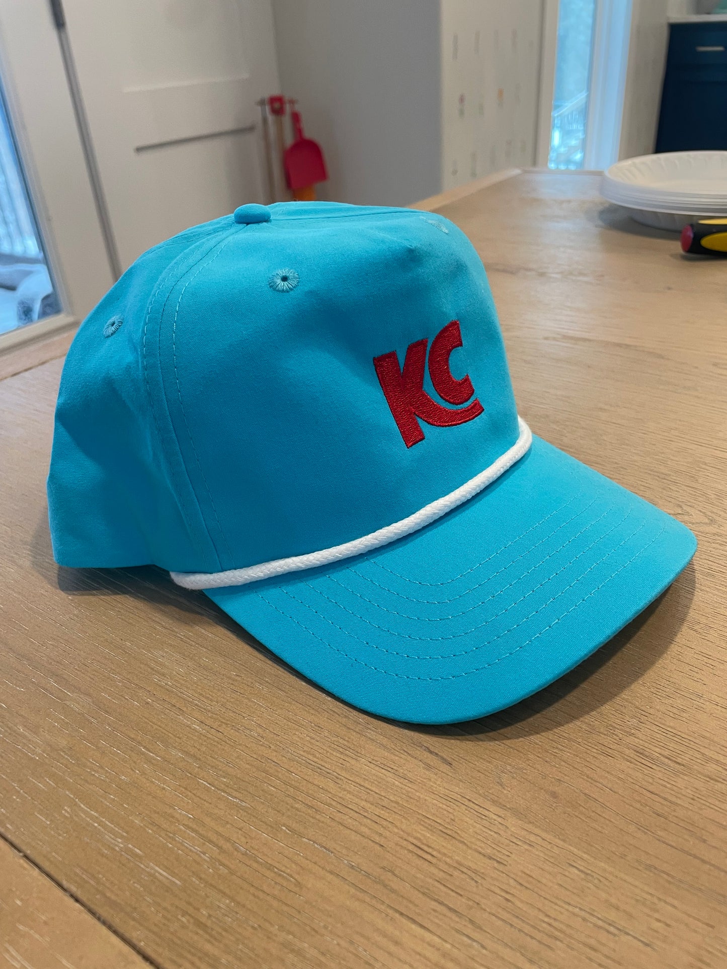 KC Rope Hat – Teal & Red