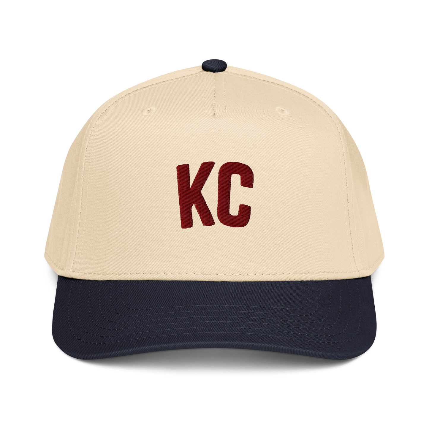 Kansas City KC Fall Hat – Natural & Navy Two Tone
