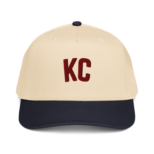 Kansas City KC Fall Hat – Natural & Navy Two Tone