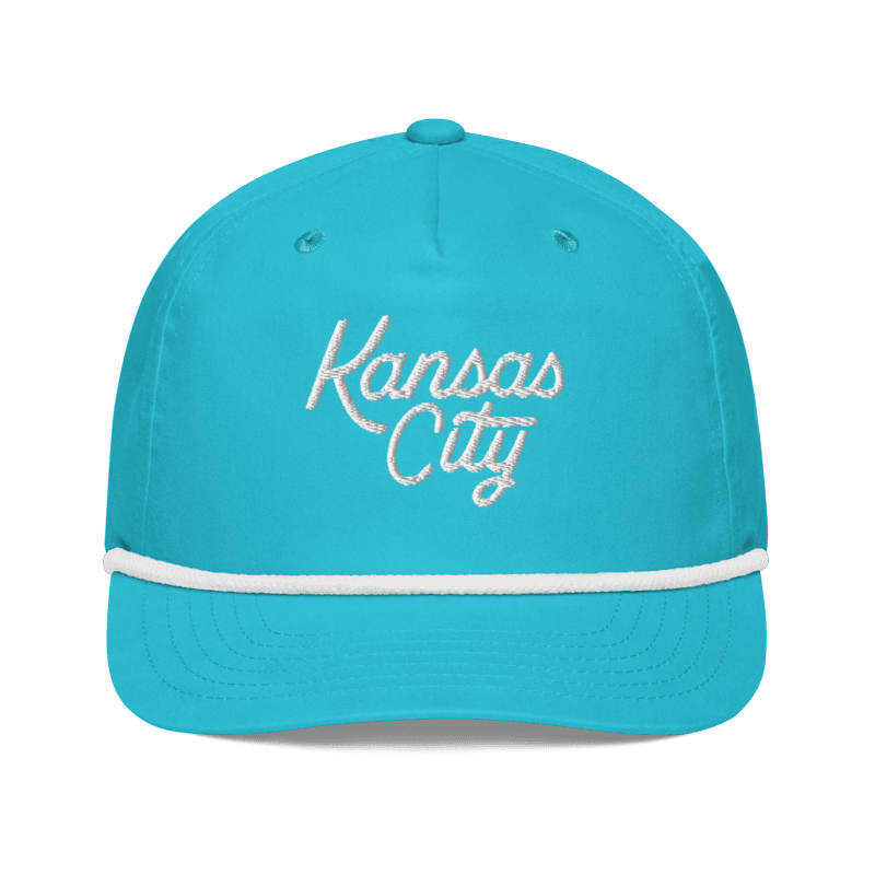 Kansas City Script Rope Hat – Teal
