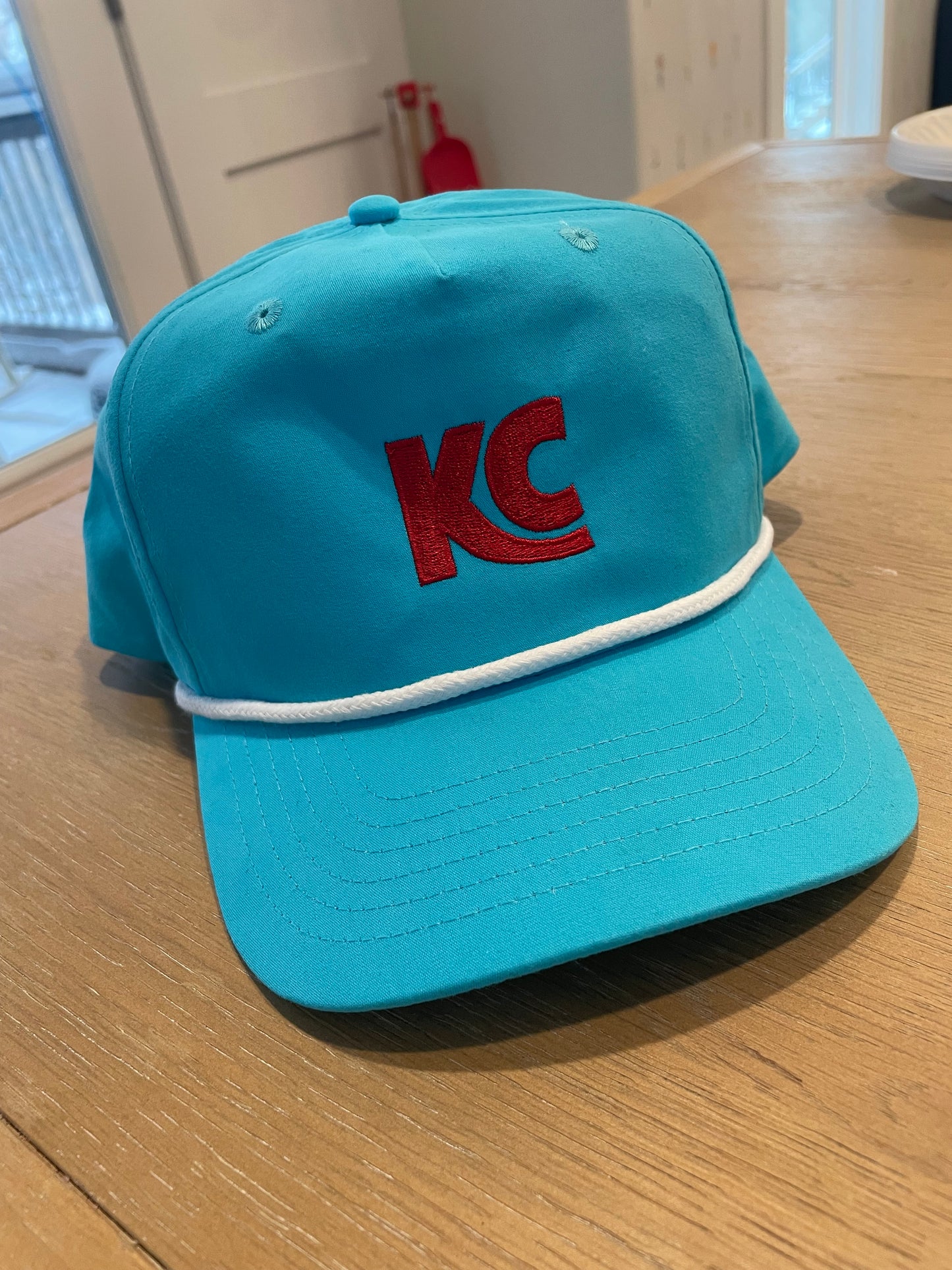 KC Rope Hat – Teal & Red