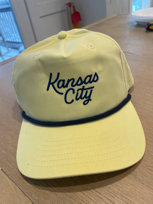 Kansas City Script Rope Hat – Butter Yellow