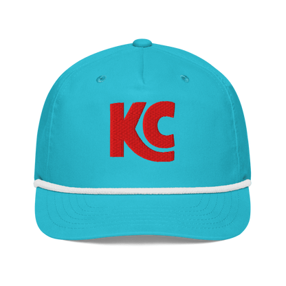 KC Rope Hat – Teal & Red