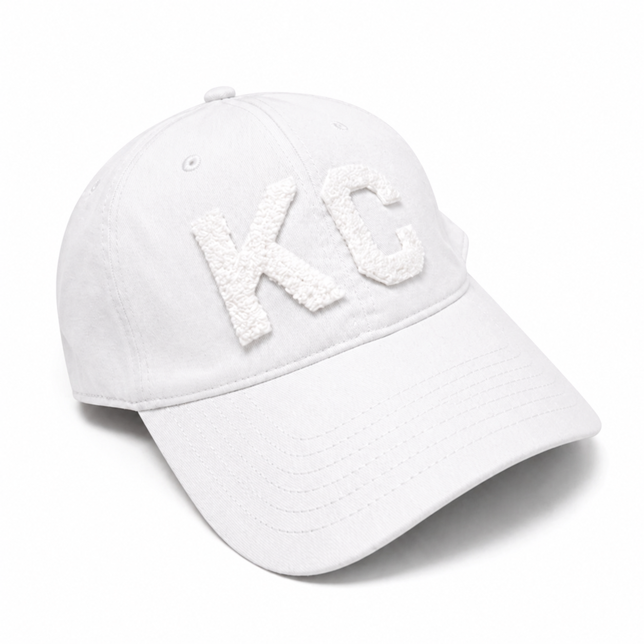 Kansas City KC Dad Hat – White Chenille