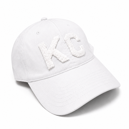 Kansas City KC Dad Hat – White Chenille