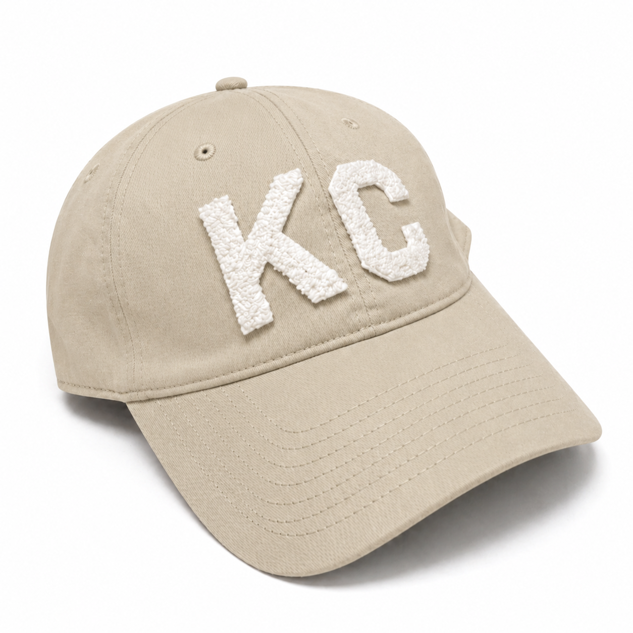Kansas City KC Dad Hat – White Chenille