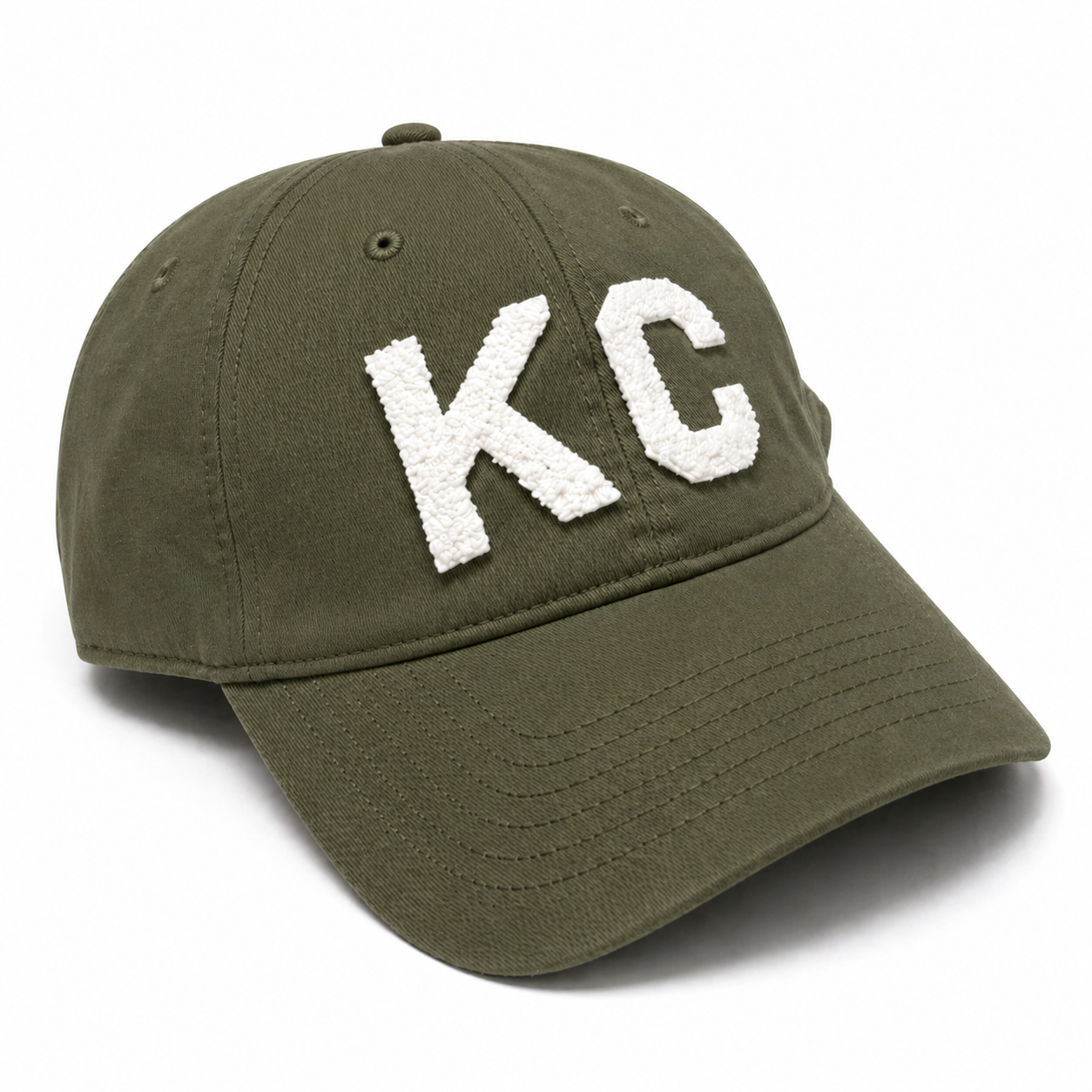 Kansas City KC Dad Hat – White Chenille
