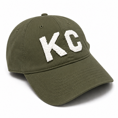 Kansas City KC Dad Hat – White Chenille