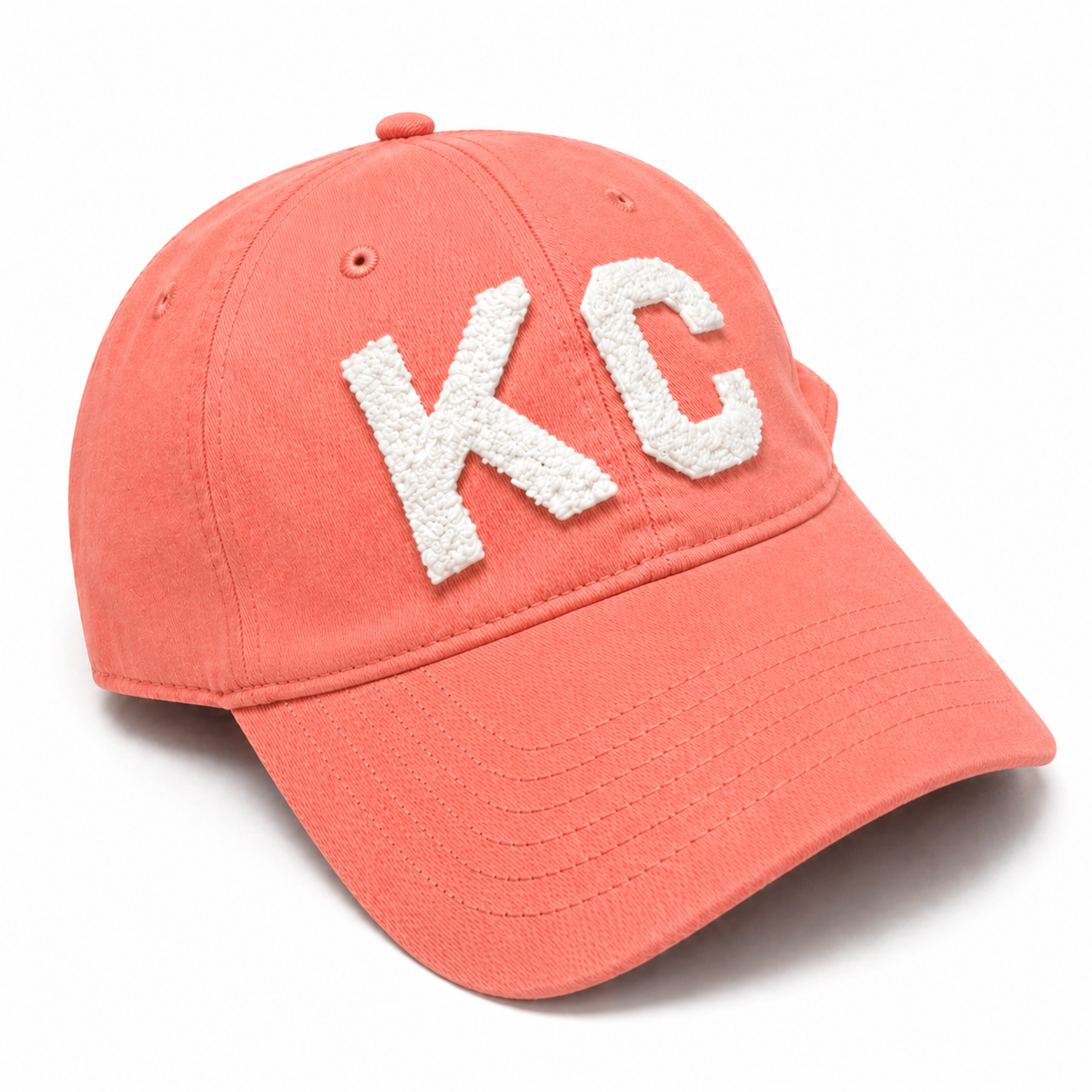 Kansas City KC Dad Hat – White Chenille