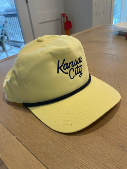 Kansas City Script Rope Hat – Butter Yellow