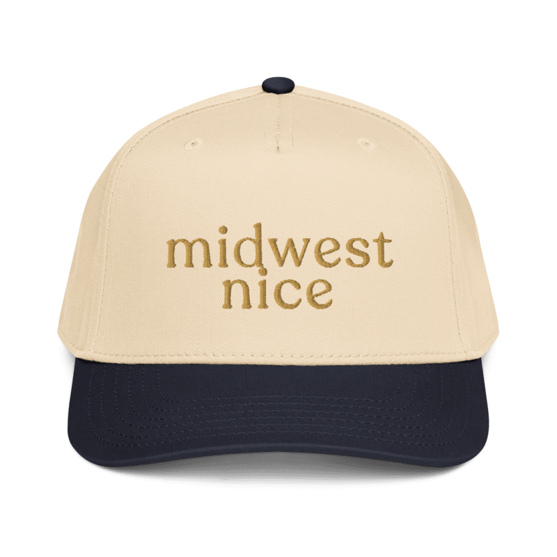 Midwest Nice Hat – Cream & Navy
