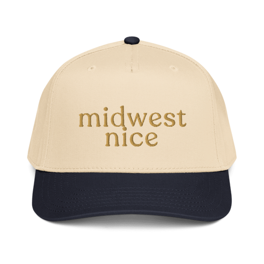Midwest Nice Hat – Cream & Navy