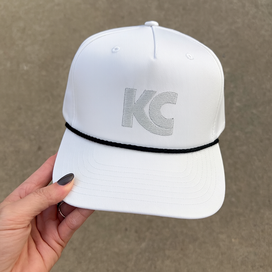 Embroidered Monochrome Kansas City KC Rope Hat