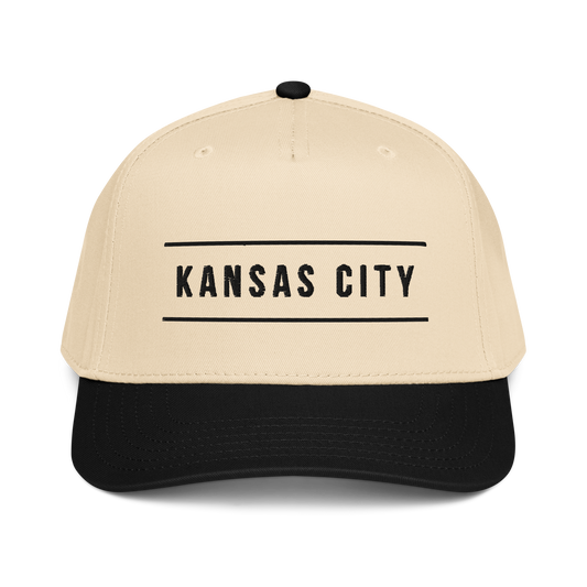 Beige and black cap with 'Kansas City