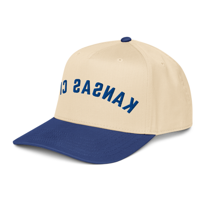 Kansas City Reverse Snapback natural and royal blue mid-profile ha