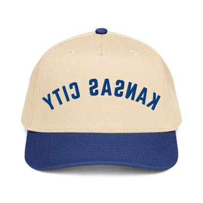 Kansas City Reverse Snapback natural and royal blue mid-profile ha