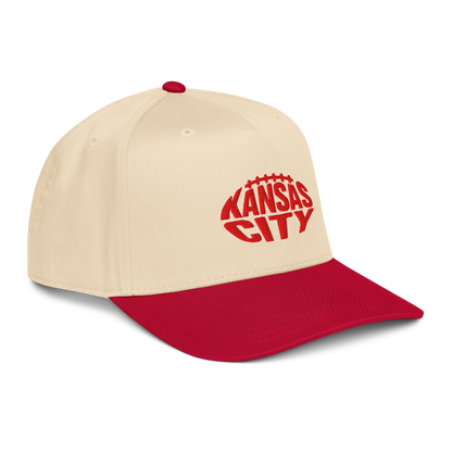 Kansas City Gridiron Snapback natural and red mid-profile football hat