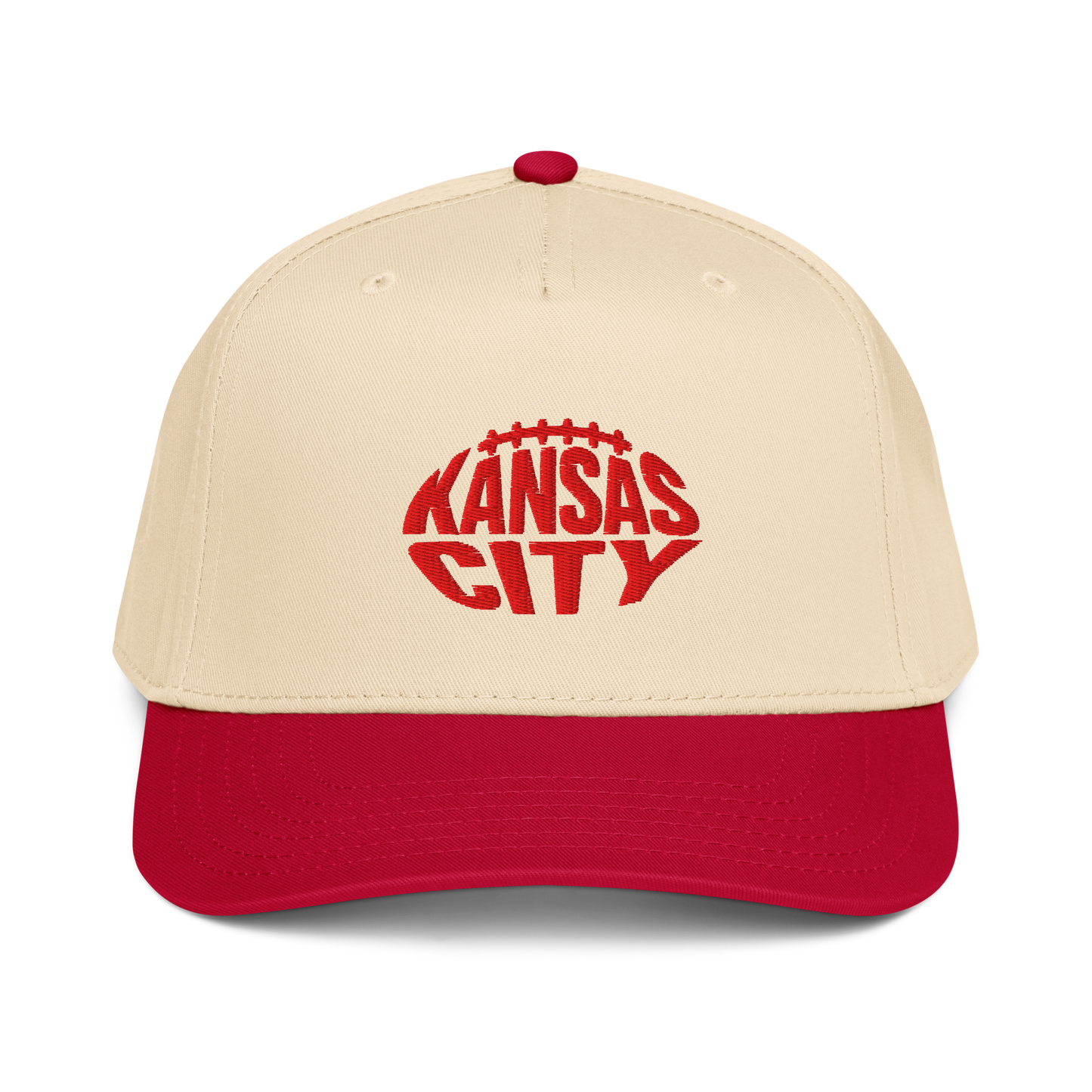 Kansas City Gridiron Snapback natural and red mid-profile football hat
