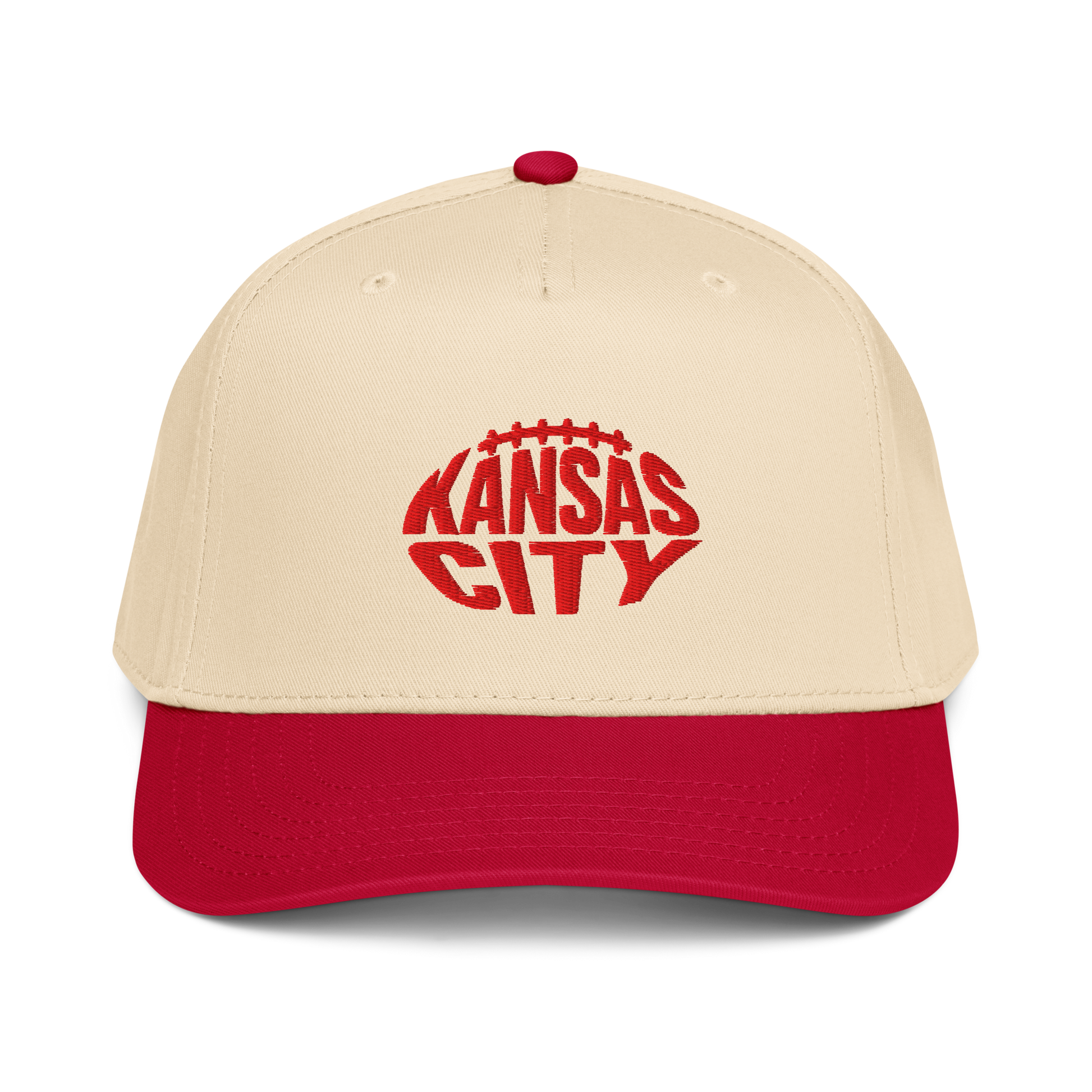 Kansas City Gridiron Snapback natural and red mid-profile football hat