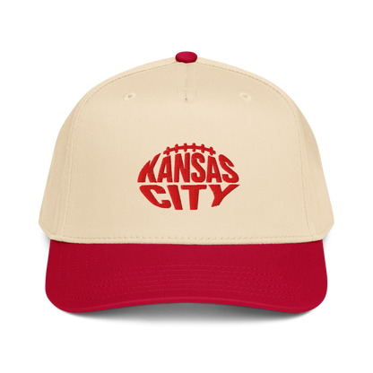 Kansas City Gridiron Snapback natural and red mid-profile football hat