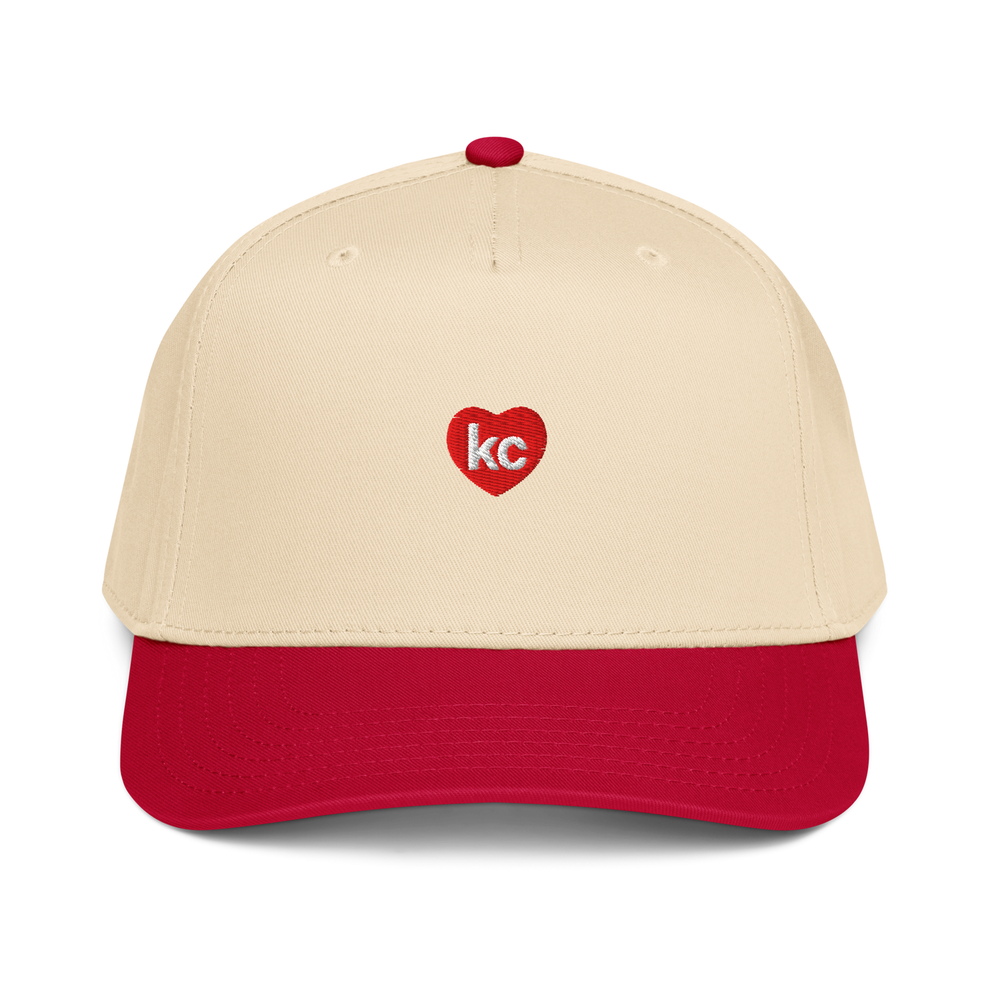 Embroidered KC heart logo hat two-tone snapback