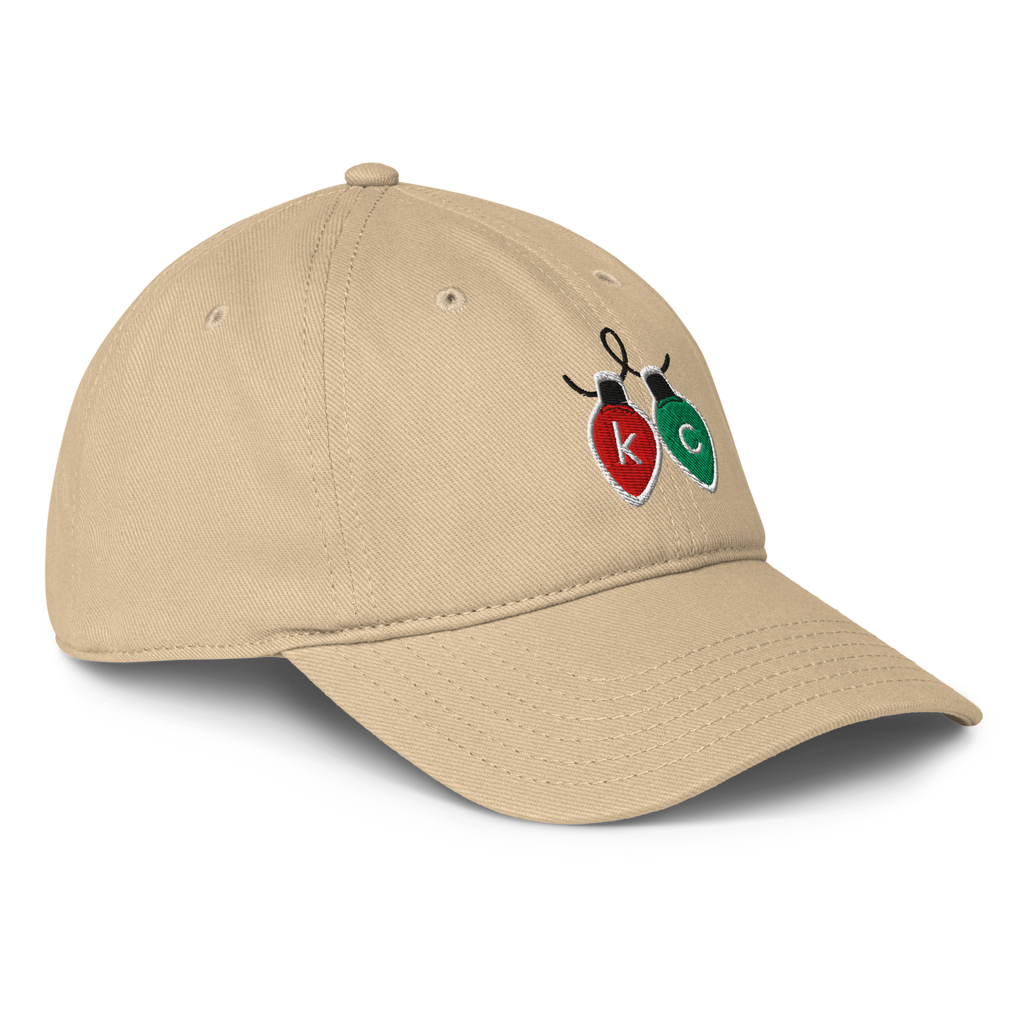 KC Christmas Lights Dad Hat holiday embroidered Kansas City hat