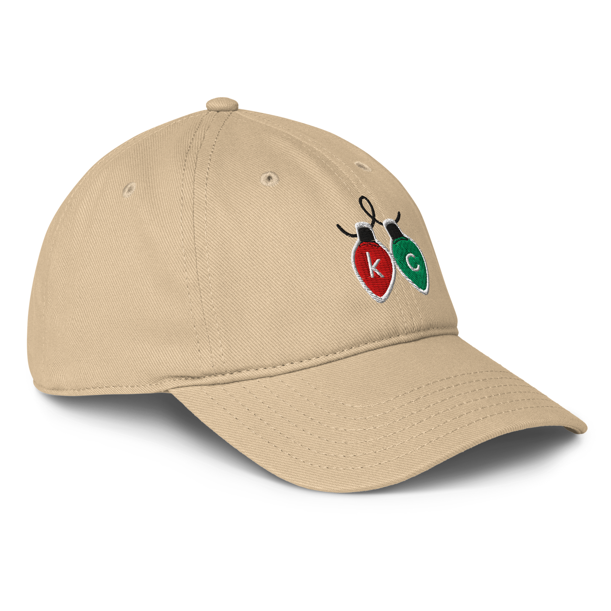 KC Christmas Lights Dad Hat holiday embroidered Kansas City hat