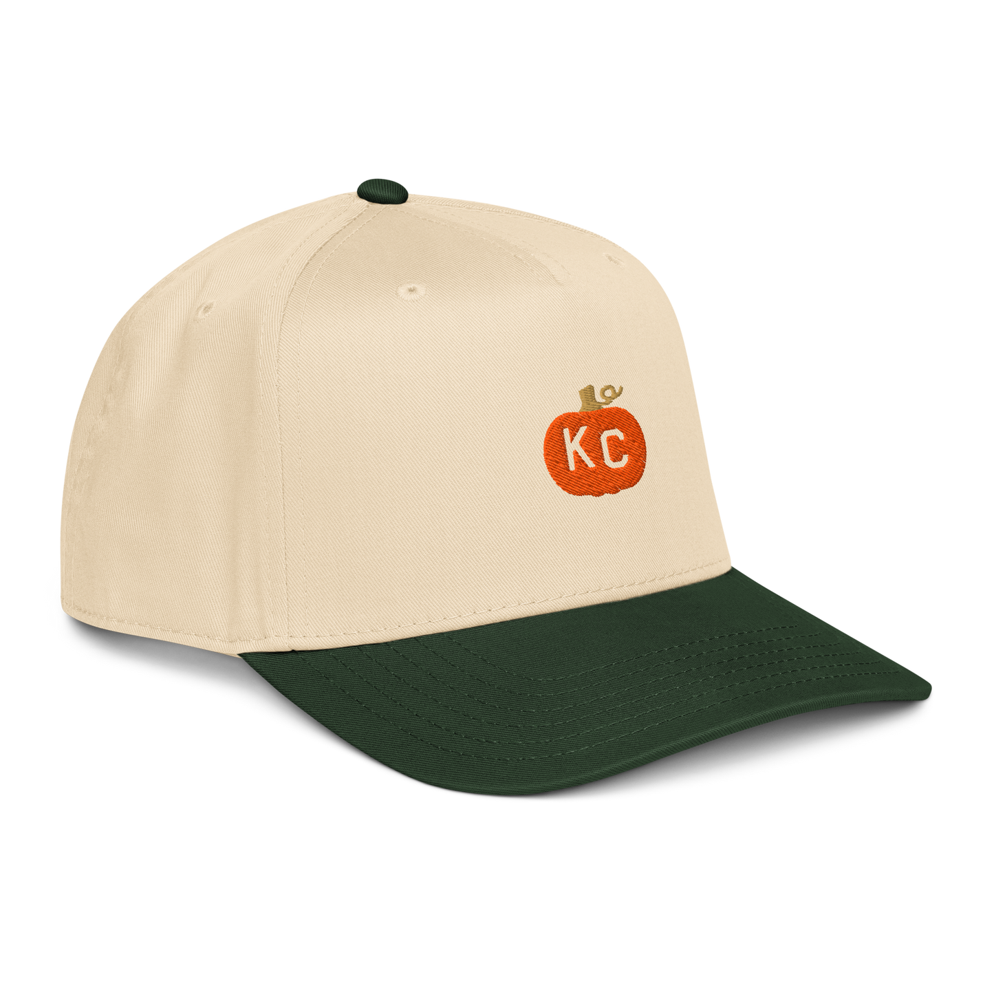 Embroidered pumpkin KC hat Kansas City autumn design
