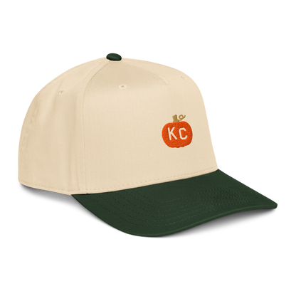 Embroidered pumpkin KC hat Kansas City autumn design