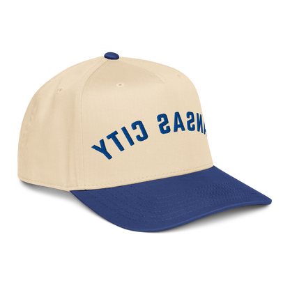 Kansas City Reverse Snapback natural and royal blue mid-profile ha