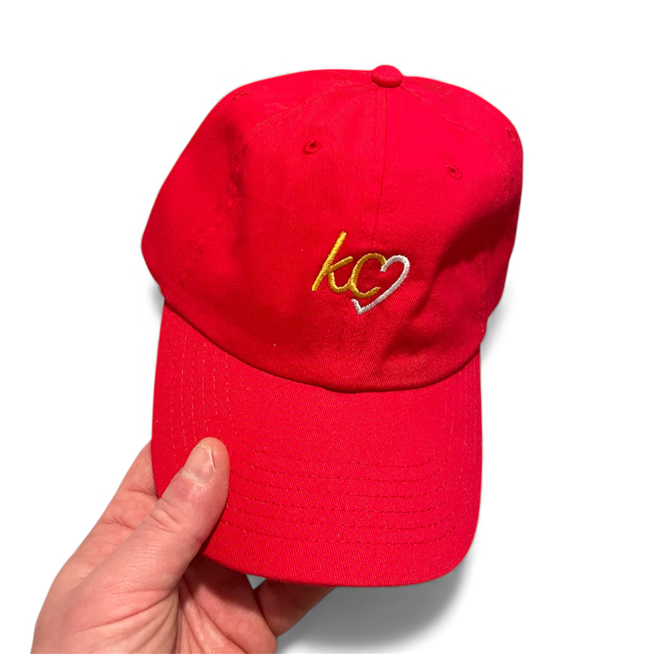KC Script Heart Dad Hat — Kansas City Embroidered Hat