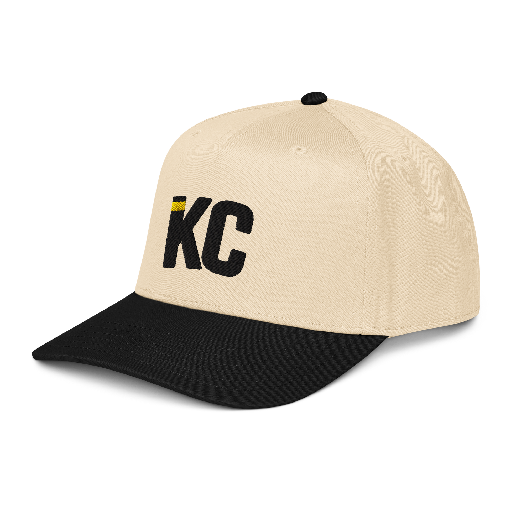 Natural and black mid-profile snapback Kansas City hat