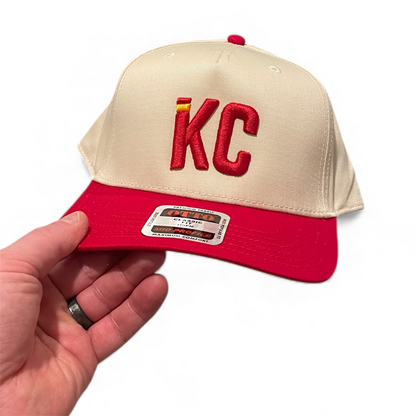 kc snapback hat red and gold