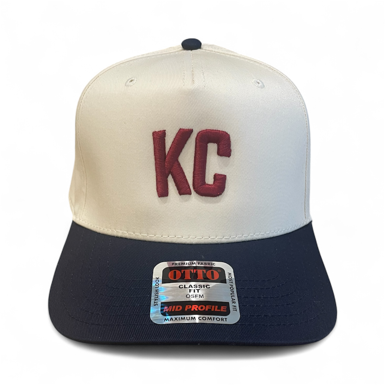 Kansas City KC Fall Hat – Natural & Navy Two Tone