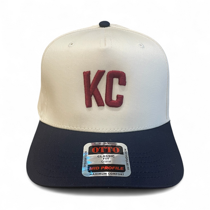 Kansas City KC Fall Hat – Natural & Navy Two Tone