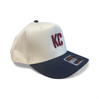 Kansas City KC Fall Hat – Natural & Navy Two Tone