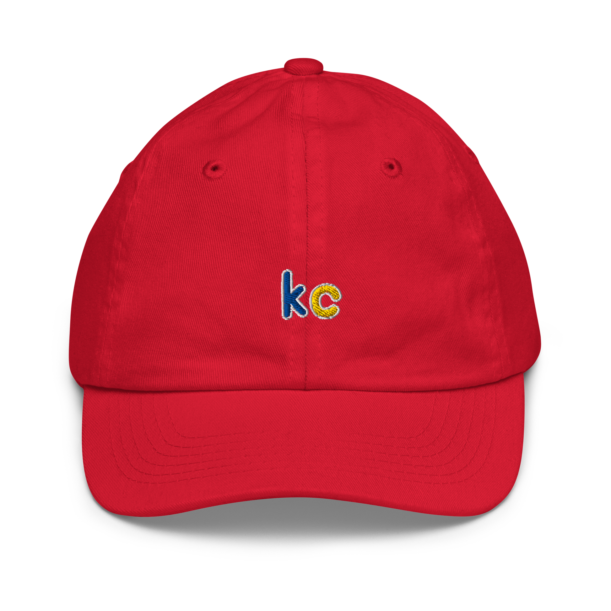 Youth KC Hat red kids Kansas City hat embroidered kc logo
