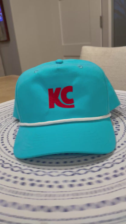 KC Rope Hat – Teal & Red
